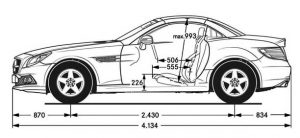 2011 Mercedes SLK Dimensions