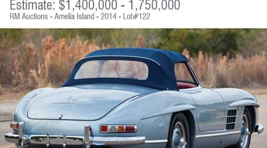RM Auctions Offers Four High Quality Mercedes Cars at their Amelia Island Auction – 300SL Roadster, 190SL, 280SE 3.5 Cabriolet and McLaren SLR Roadster!